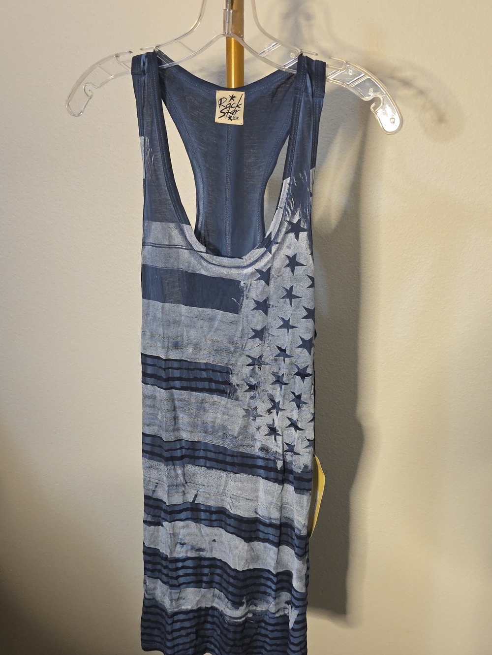 Indigo American Flag Racerback Tank Top
